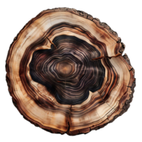 Tree Rings Showing the Passage of Time and Growth with a Transparent Background png