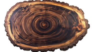 Intricate Wood Grain Pattern, Displaying the Beauty of a Tree's Growth Rings with a Transparent Background png
