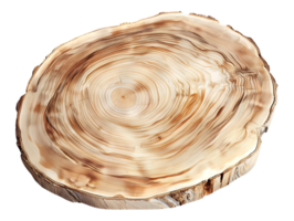 Wooden Slice with Circular Grain Pattern - Natural Texture, Rustic Charm, Unfinished, Rustic Wood, Circular, Cross Section, Tree Trunk Slice, Nature Inspired, Minimalist Design, Transparent Background png