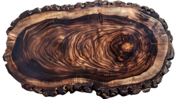 The Intricate Beauty of a Tree Trunk's Cross-Section with a Transparent Background png