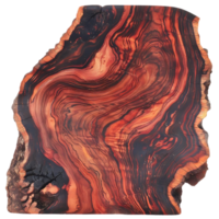 Intricate Wood Grain Pattern in a Cross Section of a Tree Trunk with a Transparent Background png