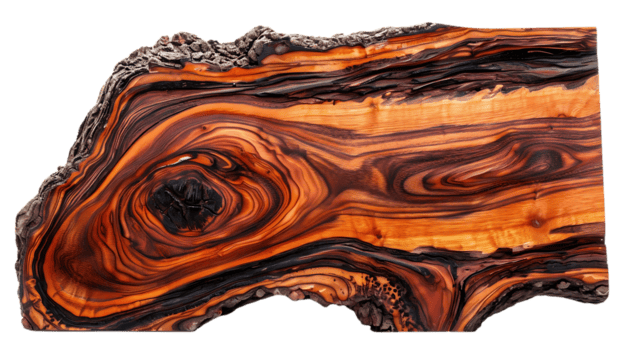 complexe bois grain motifs dans une tranche de arbre tronc avec une transparent Contexte png