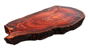 Redwood Slab with a Unique Grain Pattern and a Transparent Background png