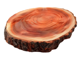 Natural Wooden Slab with Transparent Background for Creative Design Projects and DIY Crafts png
