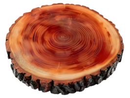 Redwood Tree Slice with Transparent Background, Natural Wood Grain Texture, Rustic Wooden Round,  Circular Wooden Slice for Craft Projects, Decorative Wood Circle, Nature Inspired Decor png