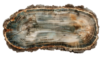 The Striking Rings of a Petrified Tree Trunk, Displaying a Beautiful Pattern of Growth with a Transparent Background png
