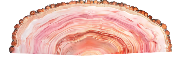 Agate Slice with Intricate Bands and a Transparent Background png