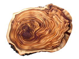 Intricate Wood Grain Pattern on a Tree Slice with a Transparent Background png