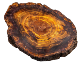 Stunning Wood Slice with Visible Grain Patterns, Featuring a Transparent Background for Easy Editing png
