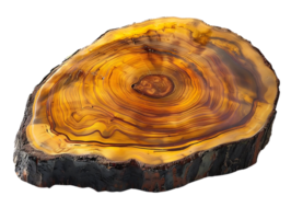 Natural Wood Slice with Transparent Background, a Stunning Display of Tree Rings and Texture for Crafting and Decoration png