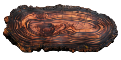 Intricate Wood Grain Patterns with a Transparent Background, Revealing Natural Beauty and Texture in a Unique Cross-Section of a Tree png