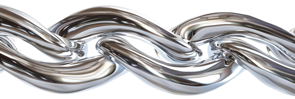 Abstract Silver Waves Flowing on a Transparent Background, Abstract Shiny Liquid Metal Swirls, Silver Metallic Abstract Background png