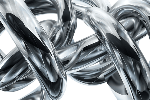 Abstract Metallic Tubes Intertwine, Creating a Visually Stunning and Complex Composition with a Transparent Background png