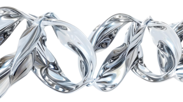 Silver Liquid Abstract Forms With Transparent Background png