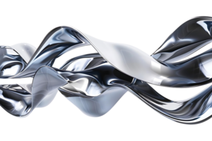 Abstract Liquid Metal Swirls with a Transparent Background, Creating an Elegant and Modern Design for Your Project png