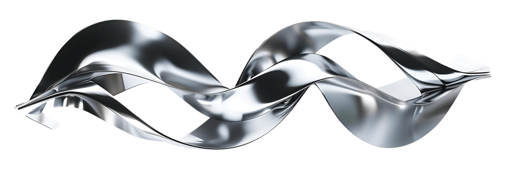 metallisk abstrakt form med en transparent bakgrund, en skinande och modern design element png