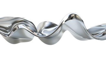 Silver Abstract Wave With Transparent Background, Shiny Metal Abstract, Modern Abstract, Abstract Background, Metallic Texture, 3D Rendering, Abstract Shape, Silver Wave, Abstract Design, Shiny Metal, Liquid Metal, Abstract Art png