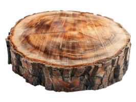 Natural Wood Slice with a Transparent Background, Ideal for Crafting Projects and Decorative Displays png