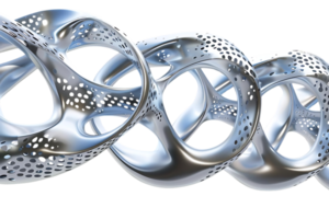 Abstract Metal Rings Intertwine, Creating a Seamless Loop with a Transparent Background png