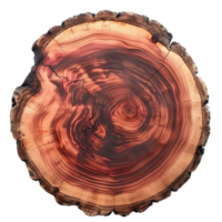 Intricate Wood Grain Patterns on a Tree Cross Section with Transparent Background png