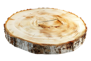 Natural Wood Slice with Transparent Background, Perfect for Rustic Crafts and DIY Projects png