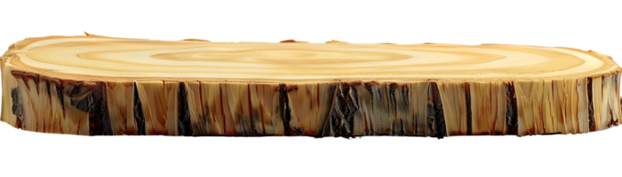 Wooden Slice with a Transparent Background, Ideal for Mockups and Product Displays png
