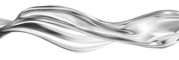 Silver Fabric Flowing with Graceful Waves, Creating a Dramatic and Elegant Transparent Background png