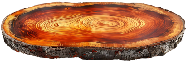 Stunning Wooden Slice with a Transparent Background, Perfect for Crafts and Projects png