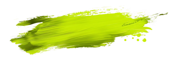 Abstract Green Paint Stroke with Transparent Background for Design Projects png