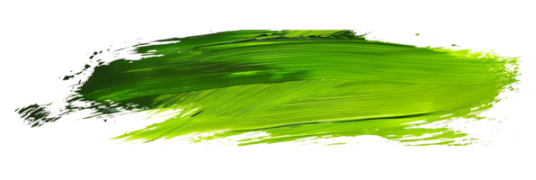 Green Paint Stroke with a Transparent Background, a Vibrant and Abstract Design Element png