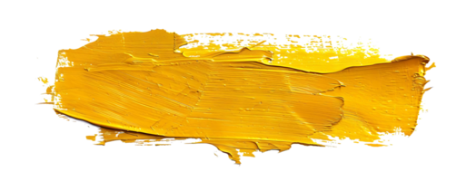 Abstract Golden Paint Stroke with Transparent Background, Striking Yellow Color,  Thick Texture,  Unique Design, Creative Expression,  Artistic Composition,  Modern Art,  Digital Painting png