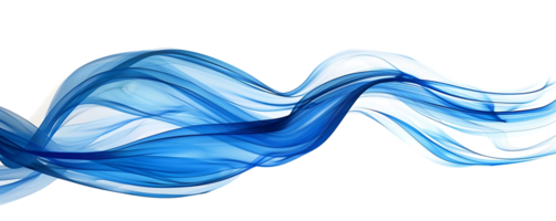 Abstract Blue Swirling Waves on a Transparent Background, A Visual Symphony of Color and Form png