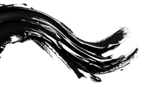 Black Liquid Splashing with Transparent Background - A Dramatic Visual of Flowing Ink png