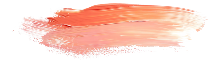 Abstract Peach Paint Stroke on a Transparent Background with Soft Hues and Texture png