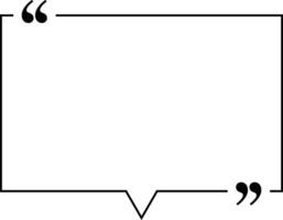 Quote Box Frame for speech quotation marks vector