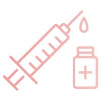 Syringe and Vial Glyph Gradient Icon vector
