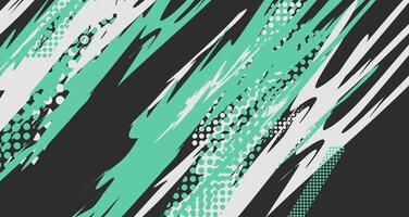 a green and white abstract background with a black and white design vector