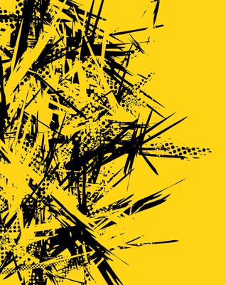 abstract grunge background with black and yellow colors