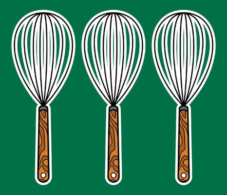 Manual Hand Mixer Sticker Illustration