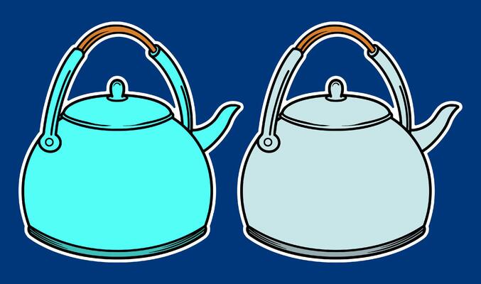 Hand Drawn Kettle Sticker Illustration