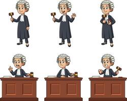Cartoon female judge. Each image on a separate layer. vector