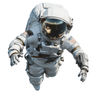 Astronaut floating in space near Earth view png
