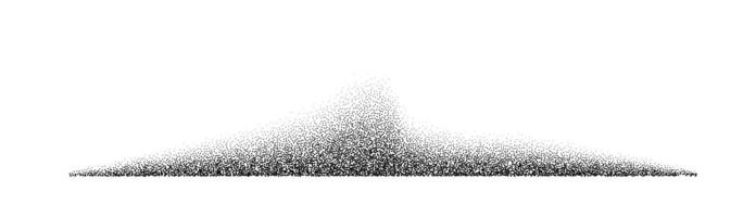 Noise gradient wave. Grain gradation wave. Dot pattern wavy texture from grunge sand dust. vector