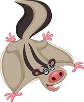 Flying squirrel cartoon isolated on white background vector