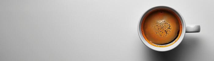 A cup of coffee on a white background. photo