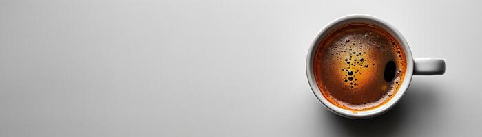 A cup of coffee on a white background. photo