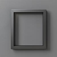 A black square frame on a gray background. photo