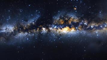 Stunning image of the Milky Way galaxy showcasing a vast expanse of stars and cosmic dust in a captivating night sky view. photo