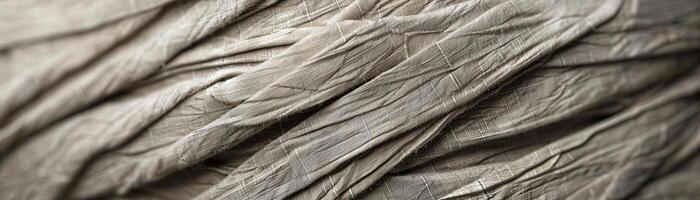 Mummy wrappings creating a chilling background, aged and tattered, editorial photography, empty space for text on left photo