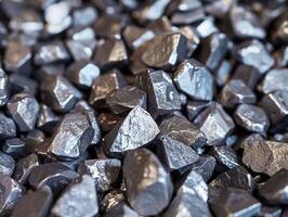 Shiny metallic mineral rocks or stones texture background. photo
